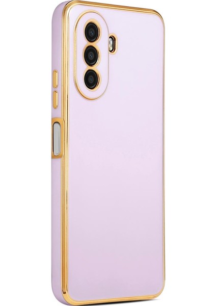 Huawei Nova Y70 Kılıf Köşeli Altın Model Kapak