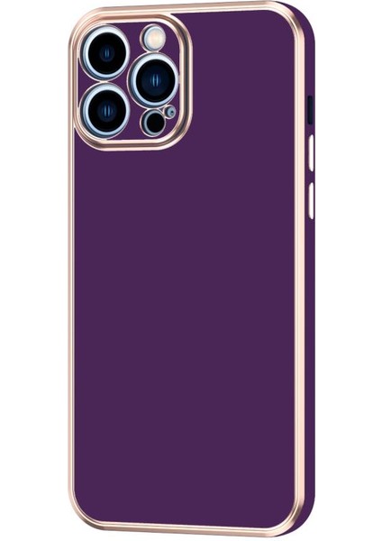Apple iPhone 14 Pro Kılıf Köşeli Altın Model Kapak