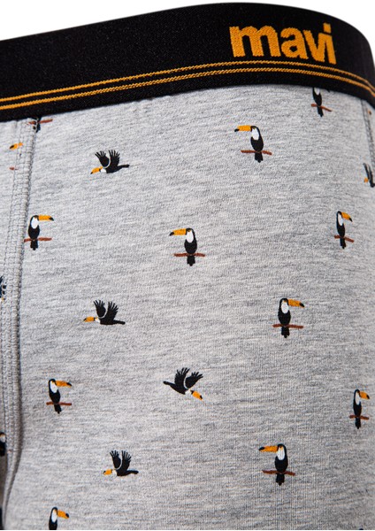 Erkek Baskılı Gri Boxer 0910713-82816 fiyatları