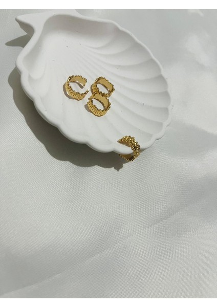 Gold Earcuff (Delik Gerektirmeyen Kıkırdak Küpe)