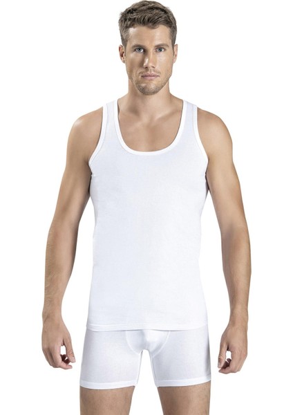 Erkek Pamuklu Geniş Askılı Atlet 101 - 6 Adet