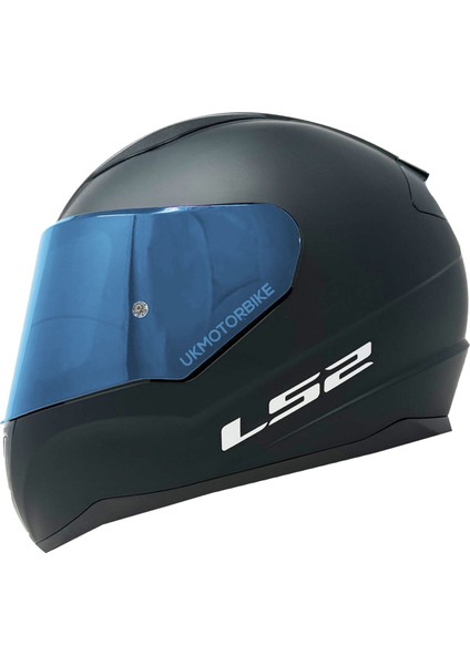 Rapıd 2 Mat Siyah Fullface Motosiklet Kaskı Mavi Camlı
