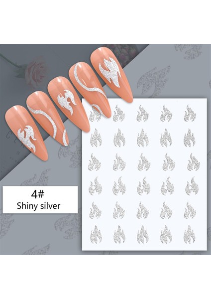 3D Reflektif Efekt Nail Art Sticker Model - 11 (55881- 11)