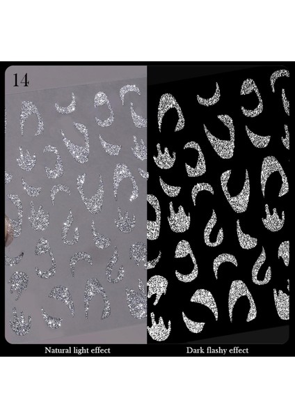 Nicole Diary 3D Reflektif Efekt Nail Art Sticker  Model - 14 (55881- 14)