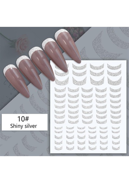 Nicole Diary 3D Reflektif Efekt Nail Art Sticker  Model - 15 (55881- 15)