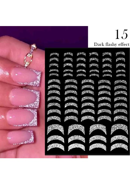 Nicole Diary 3D Reflektif Efekt Nail Art Sticker  Model - 15 (55881- 15)