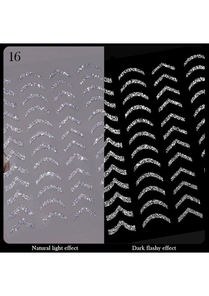 3D Reflektif Efekt Nail Art Sticker Model - 16 (55881- 16)