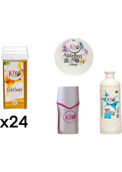 Kartuş Ağda Gold Sedef * 24-80 mt Bez-750 ml Yağ-Rollon Isıtıcı