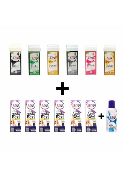 6'lı Kartuş Ağda , 6'lı 2mt Bez, 125ML Yağ
