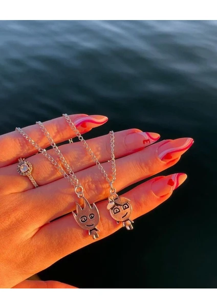 Nida Jewelry 925 Ayar Gümüş Çift Ateş ve Su Bileklik