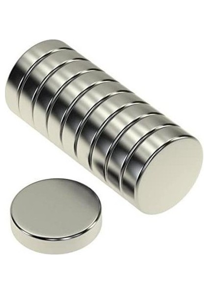 20X5 mm Neodyum Mıknatıs - Yuvarlak, Güçlü Magnet (2 Adet)