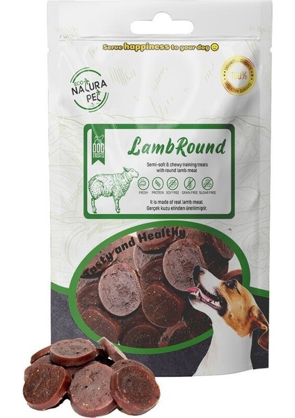 Eco Natura Pet Lamb Round Yumuşak Kuzu Etli Yuvarlak Köpek Ödülü 100GR