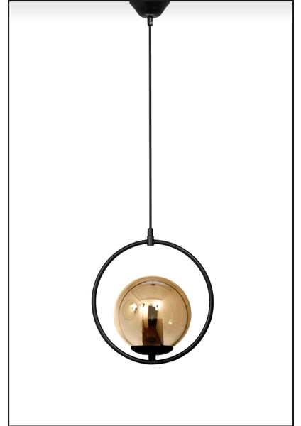 Panora Modern- Tekli Hakiki Bal Camlı- Siyah Avize- Salon- Oturma Odası- Yatak Odası