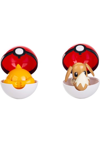 Pokemon Orijinal Lisanslı Elf Topu 2'li Kutu - 4 (Eevee-Psyduck)