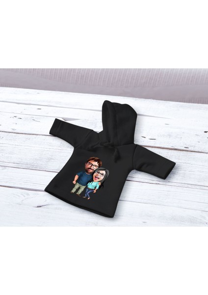 Kişiye Özel Sevgililer Karikatürlü Mini Siyah Içki Şişesi Tişörtü , Ev Bar Dekoru, Viski, Şarap, Votka, Rakı Şişesi Tişörtü, Ev Barı-42 modelleri