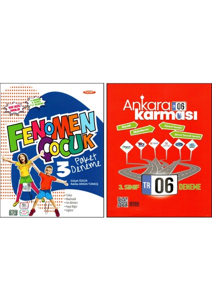 Fenomen Yayıncılık Fenomen+Açı 3. Sınıf Tüm Dersler Deneme Seti 2 Kitap