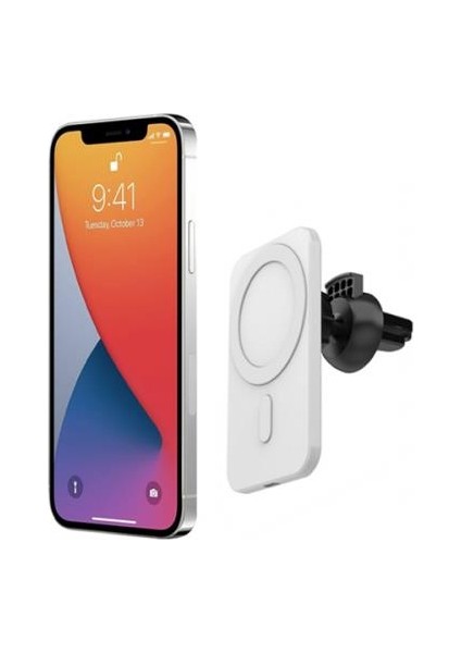 Super Şarj Magsafe Uyumlu Manyetik Iphone 14 13 12 Şarj Araç Şarjı Araç Içi Telefon Tutucu
