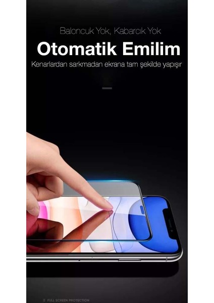 Polham 9h 0.3mm Iphone 13, 13 Pro ve 14 6.1 Inch Uyumlu Ful Kaplama Kırılmaz Ekran Koruyucu