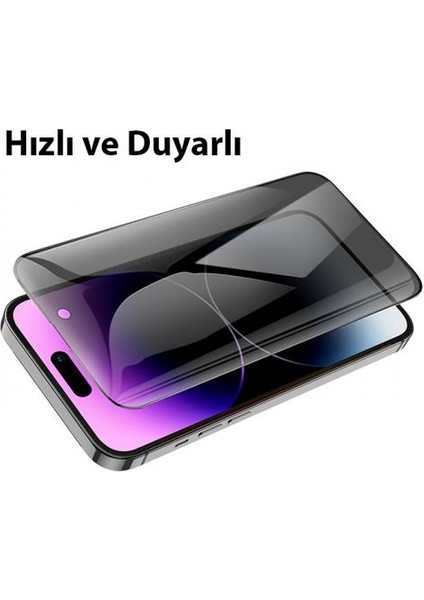 Polham Prıvacy Gizlilik Özellikli iPhone 14 Pro Ful Kaplama Kırılmaz Ekran Koruyucu,hayalet Koruyucu