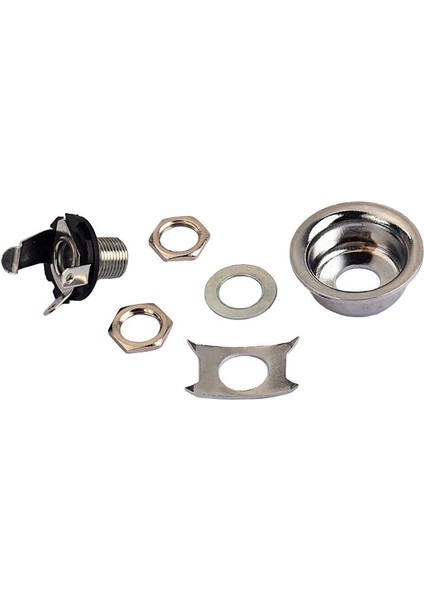 6.35MM 1/4 '' Caster Guitar Chrome Için Mono Çıkış Soket Plakası (Yurt Dışından)