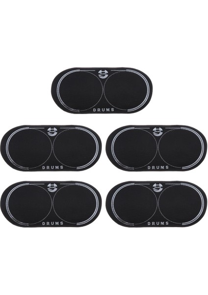5x Çift Bas Davul Yaması Drumheads Perküsyon Aksesuarları Koruyucu Siyah (Yurt Dışından)