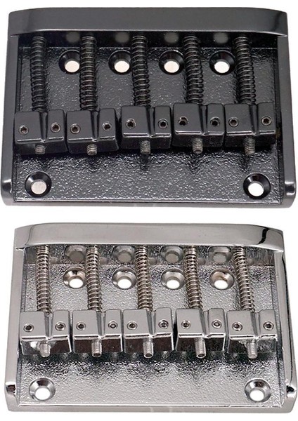 5-String Bas Köprüsü Gümüş / Kilitleme Çinko Eyer 83MM Siyah (Yurt Dışından)