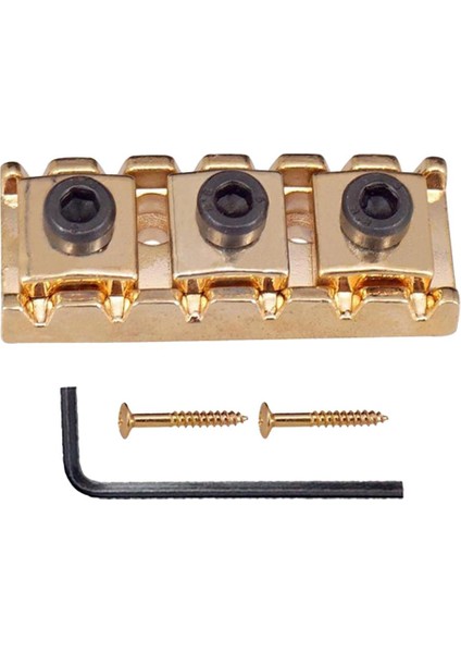 Gitar Kilitleme Somunu 42MM Elektro Gitar Değiştirme W/ Vidalar Siyah (Yurt Dışından)