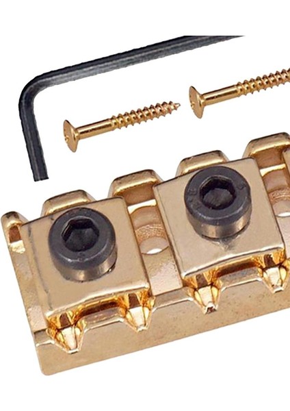 Gitar Kilitleme Somunu 42MM Elektro Gitar Değiştirme W/ Vidalar Siyah (Yurt Dışından)