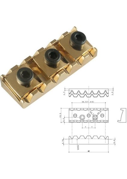 Gitar Kilitleme Somunu 42MM Elektro Gitar Değiştirme W/ Vidalar Siyah (Yurt Dışından)