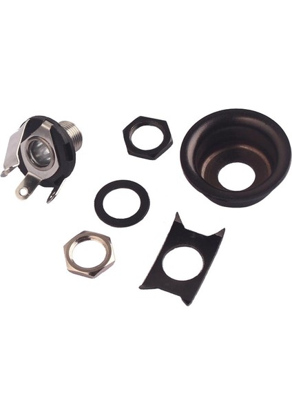 6.35MM 1/4 '' Caster Guitar Chrome Için Mono Çıkış Soket Plakası (Yurt Dışından)
