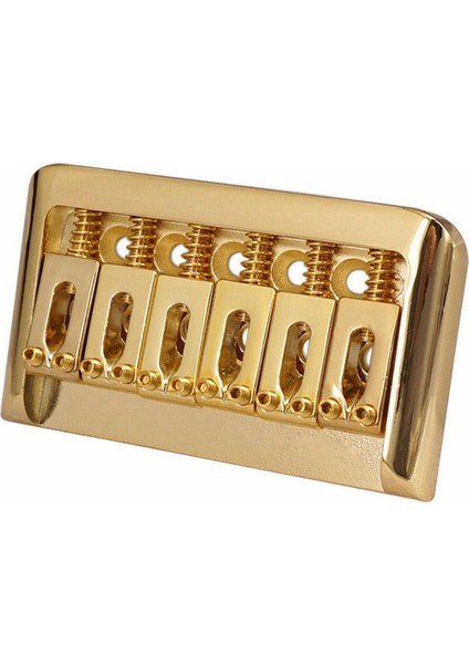 Tremolo Olmayan Sert Kuyruk Köprü Eyer Gitar Köprüsü Için 6 Dize Gitar Krom Gümüş (Yurt Dışından)