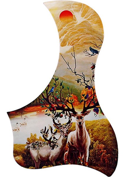 Akustik Guar Pickguard Elk Desen Müzikal Parçaları, (Yurt Dışından)