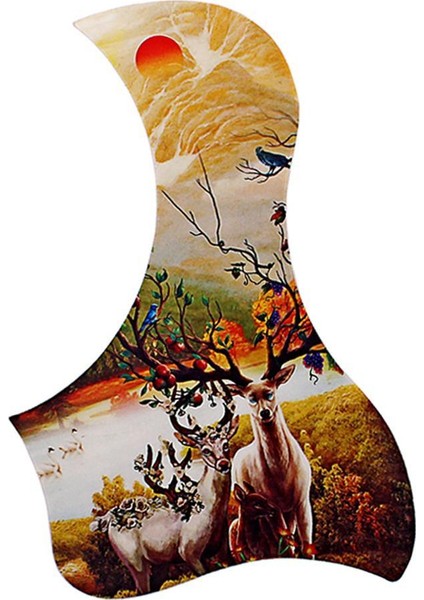 Akustik Guar Pickguard Elk Desen Müzikal Parçaları, (Yurt Dışından) fırsatları