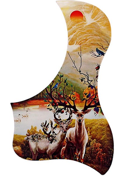Akustik Guar Pickguard Elk Desen Müzikal Parçaları, (Yurt Dışından) indirimleri