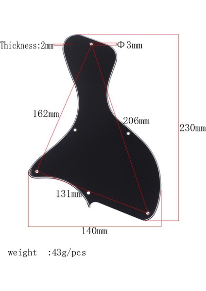 Enstrüman Gitar Abs Pickguard GB Accs Için Koruma Koruyucusu (Yurt Dışından)
