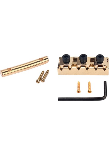 Elektro Gitar Dize Tutucu Bar + Kilitleme Somun Dize Kilidi Altın (Yurt Dışından)