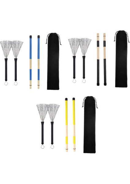 1 Takım Drum Sticks Çırpıcı Çubuklar Davul Fırçalar W / Çanta Drum-Player Siyah Için (Yurt Dışından) fırsatları