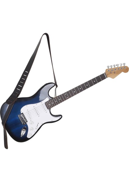 Tam Gitar Kayışı Rahat ve Ayarlanabilir Kolay Deri Tasarım- Koyu Kırmızı (Yurt Dışından)