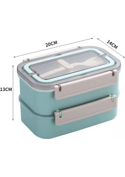 Lunchbox Paslanmaz Çelik 1600ML VGN-494 Mavi