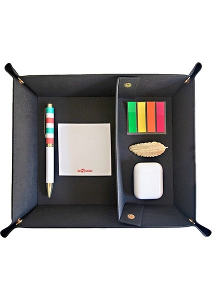 Masaüstü Düzenleyici Dekoratif Organizer Siyah
