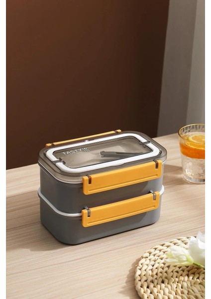 Vagon Life Lunchbox Paslanmaz Çelik 1600ML VGN-494 Sarı