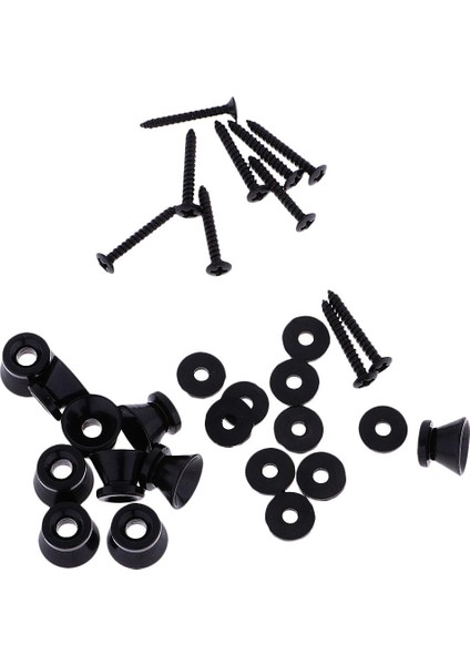 20 Adet / Takım Siyah Eectrik Gitar Bas Kayışı Kilit Kuyruk Pin Ukulele Pins Düğmesi (Yurt Dışından) modelleri