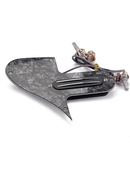 Çift Raylı Pikap Mandolin Gitar Pickguard A500K B500K Potansiyometreler Siyah Inci (Yurt Dışından)
