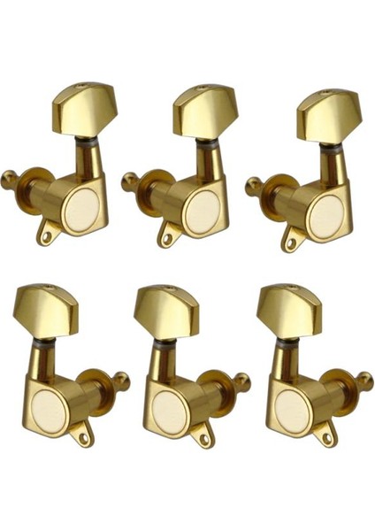 Akustik Gitar Tuning Pegs Tuner Meydanı Kafaları Elektro Gitar 3R3L Altın 3L3R Kare Kafa (Yurt Dışından)
