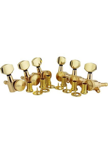 6 / Set Gitar Dize Tuning Pegs Makinesi 1:18 Elektrikli Akustik Gitarlar Için Altın 6r (Yurt Dışından)