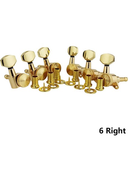 6 / Set Gitar Dize Tuning Pegs Makinesi 1:18 Elektrikli Akustik Gitarlar Için Altın 6r (Yurt Dışından)