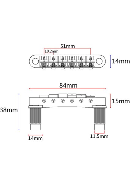 Tune O Köprü Ayarlanabilir Chrome Tip Gitar Için Accs Accs (Yurt Dışından)