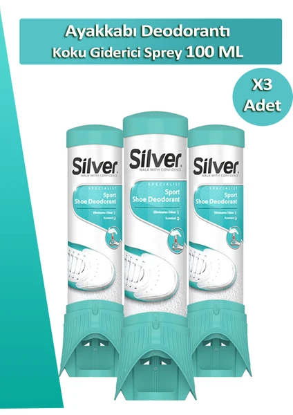 Ayakkabı Deodorantı Koku Giderici Önleyici Sprey 100 ML 3 ADET