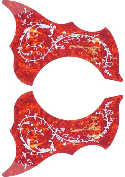 2x 40 '' 41 '' Akustik Gitar Pick Muhafızları Pvc Sol ve Sağ El Accs Red (Yurt Dışından)