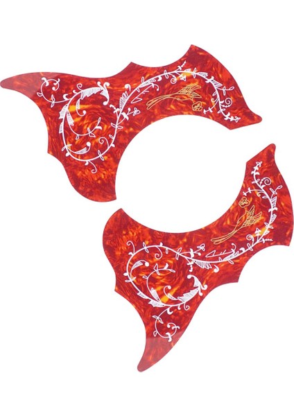 2x 40 '' 41 '' Akustik Gitar Pick Muhafızları Pvc Sol ve Sağ El Accs Red (Yurt Dışından)